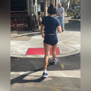 Kinky Black Elastic Short Shorts Performance Activewear Sport HighWaisted Shorts